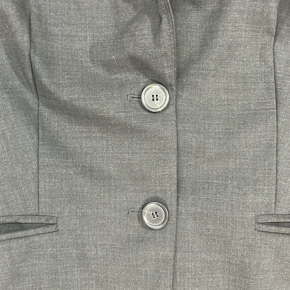 J.CREW Sz 2T Black Two-Button Jacket in Stretch Wool Career Business Blazer - Picture 5 of 12